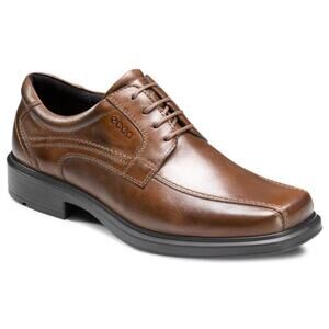 Ecco Men's‎ Cocoa Leather Helsinki Bike Toe Derby Shoes Size 6